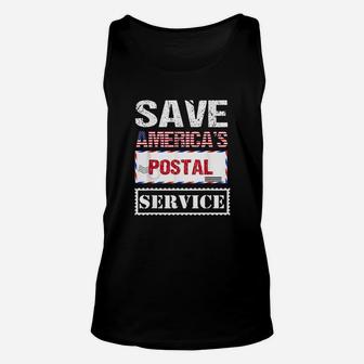 Postal Worker Gifts Save Americas Unisex Tank Top - Thegiftio UK