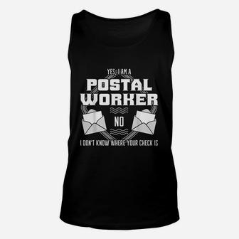 Postal Worker Mail Delivery Unisex Tank Top - Thegiftio UK