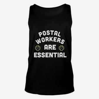 Postal Workers Are Essential Workers Unisex Tank Top - Thegiftio UK
