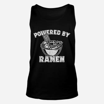 Powered By Ramen Japanese Noodle Lovers Ramen Themed Gift Unisex Tank Top | Crazezy UK
