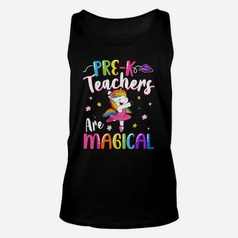 Pre-K Teachers Are Magical Pre Kindergarten Unicorn Teacher Unisex Tank Top | Crazezy