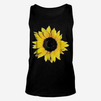 Pretty Oversize Flower Floral Sunflower Graphic Unisex Tank Top | Crazezy