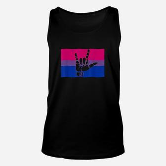 Pride Flag And Love Sign Unisex Tank Top | Crazezy