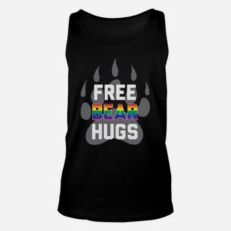 Pride Rainbow Love Free Bear Hugs Lgbt Unisex Tank Top - Monsterry