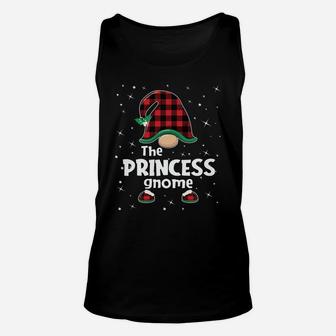 Princess Gnome Buffalo Plaid Matching Christmas Gift Pajama Sweatshirt Unisex Tank Top | Crazezy