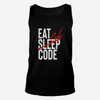 Programmer Eat Code Code Shirt Unisex Tank Top - Thegiftio UK