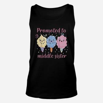 Promoted To Middle Sister Unisex Tank Top | Crazezy