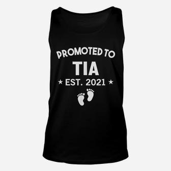 Promoted To Tia Est 2021 New Tia To Be Gift Unisex Tank Top - Thegiftio UK