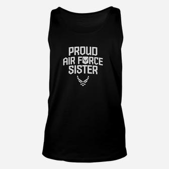 Proud Air Force Sister Military Veteran Gift Unisex Tank Top | Crazezy CA