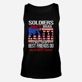 Proud Army Best Friend Military Soldiers Don't Brag Buddy Raglan Baseball Tee Unisex Tank Top | Crazezy