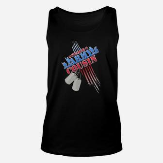 Proud Army Cousin Patriotic Usa Flag Dog Tag Shirt Unisex Tank Top | Crazezy