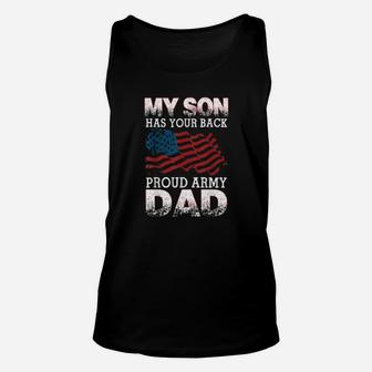 Proud Army Dad Cool Distressed Usa American Flag Unisex Tank Top - Monsterry DE