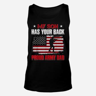 Proud Army Dad Shirt My Son Has Your Back Proud Army Dad Unisex Tank Top | Crazezy