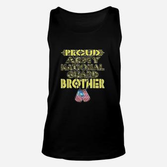 Proud Army National Guard Brother Dog Tags Unisex Tank Top | Crazezy