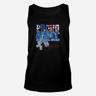 Proud Army National Guard Daughter Usa Flag Shirt Women Unisex Tank Top | Crazezy