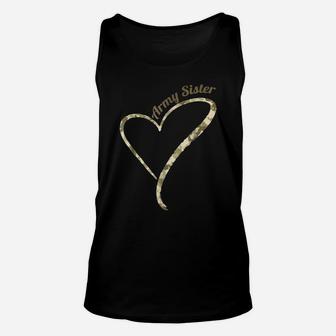 Proud Army Sister - Army Sister Camouflage Unisex Tank Top | Crazezy