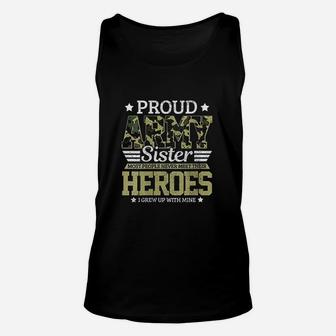 Proud Army Sister Unisex Tank Top | Crazezy AU
