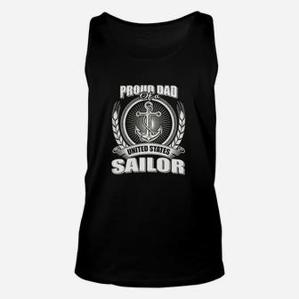 Proud Dad Of A United States Sailor Unisex Tank Top | Crazezy UK