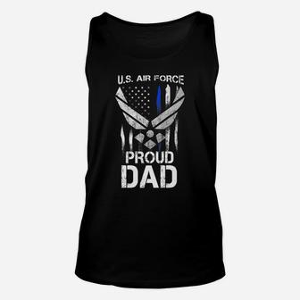 Proud Dad US Air Force Stars Air Force Family Party Gift Unisex Tank Top | Crazezy AU