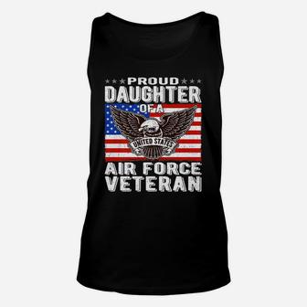 Proud Daughter Of A Us Air Force Veteran Patriotic Military Unisex Tank Top | Crazezy AU