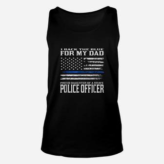 Proud Daughter Of Police Officer Dad Unisex Tank Top | Crazezy DE