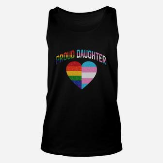 Proud Daughter Rainbow Lgbt Transgender Pride Month Unisex Tank Top - Thegiftio UK