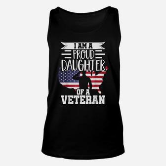 Proud Daughter Veteran Nothing Scares Patriotic Veterans Day Unisex Tank Top | Crazezy CA