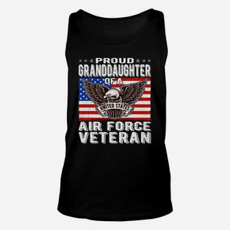 Proud Granddaughter Of Air Force Veteran Patriotic Military Unisex Tank Top | Crazezy AU