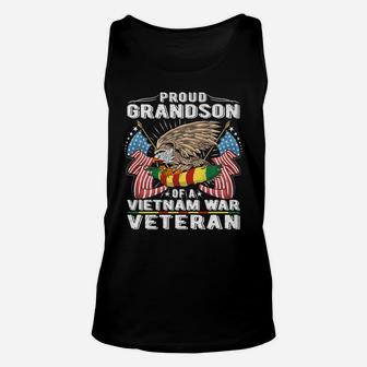 Proud Grandson Of Vietnam Veteran Military Vets Family Gift Unisex Tank Top | Crazezy
