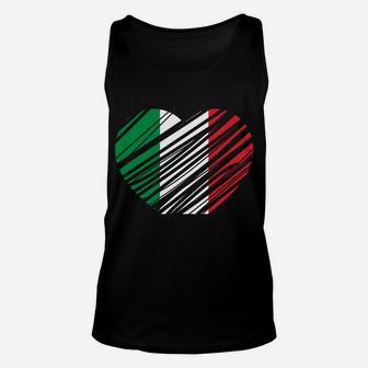Proud Italian - Italia Design - Italian Heart - Love Italy Unisex Tank Top | Crazezy