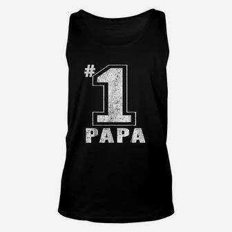 Proud Number One Papa Unisex Tank Top | Crazezy
