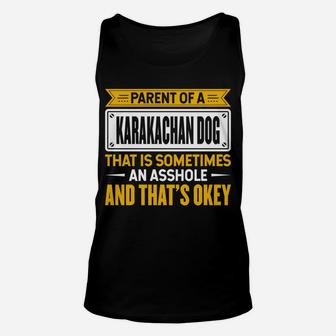 Proud Parent Of A Karakachan Dog Funny Dog Owner Mom & Dad Unisex Tank Top | Crazezy AU