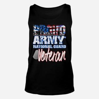 Proud Patriotic Army National Guard Veteran Usa Flag Unisex Tank Top | Crazezy