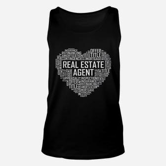 Proud Real Estate Agent Heart Unisex Tank Top | Crazezy DE