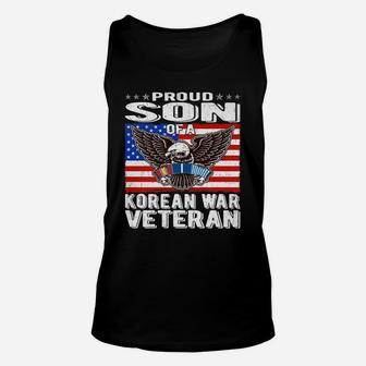 Proud Son Of Korean War Veteran - Military Vet's Child Gift Unisex Tank Top | Crazezy CA