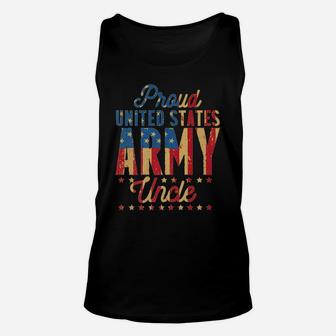 Proud United States Army Uncle Shirt - Army Uncle Apparel Co Unisex Tank Top | Crazezy