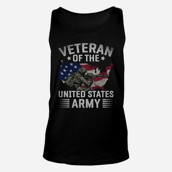 Proud Usa Flag Veteran Of The United States Army Veteran Unisex Tank Top | Crazezy