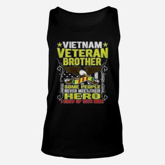 Proud Vietnam Veteran Brother Military Veterans Family Gift Unisex Tank Top | Crazezy