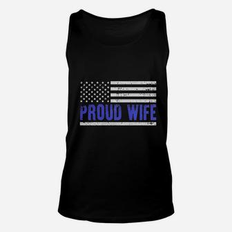 Proud Wife American Flag Unisex Tank Top | Crazezy DE