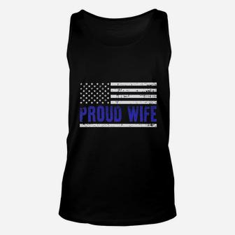 Proud Wife American Flag Unisex Tank Top | Crazezy
