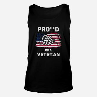 Proud Wife Of A Veteran Unisex Tank Top | Crazezy