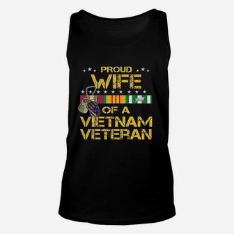 Proud Wife Of A Vietnam Veteran Unisex Tank Top | Crazezy