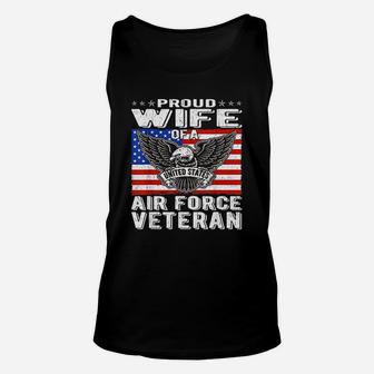 Proud Wife Of Us Air Force Veteran Unisex Tank Top | Crazezy AU