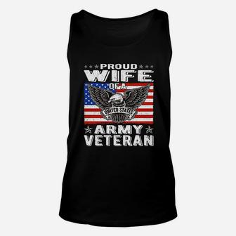 Proud Wife Of Us Army Veteran Unisex Tank Top | Crazezy
