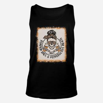 Pumpkin Spice And Reproductive Rights Pro Choice Women Fall Sweatshirt Unisex Tank Top | Crazezy UK