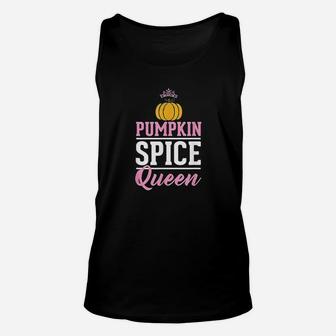 Pumpkin Spice Queen Latte Fall Autumn Season Gift Unisex Tank Top - Thegiftio UK