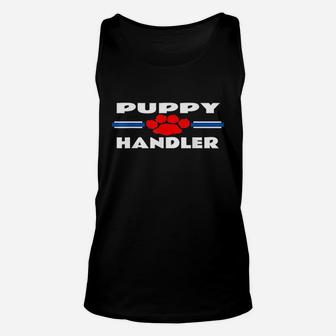 Puppy Handler Pup Play Leather Unisex Tank Top | Crazezy