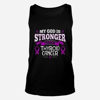 Purple Ribbon Thyroid Survivor Unisex Tank Top | Crazezy