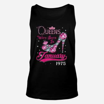 Queen 45Th Birthday Gift Queens Are Born In January 1975 Unisex Tank Top | Crazezy DE