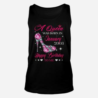 Queens 18Th Birthday Gift Queens Are Born In January 2003 Unisex Tank Top | Crazezy